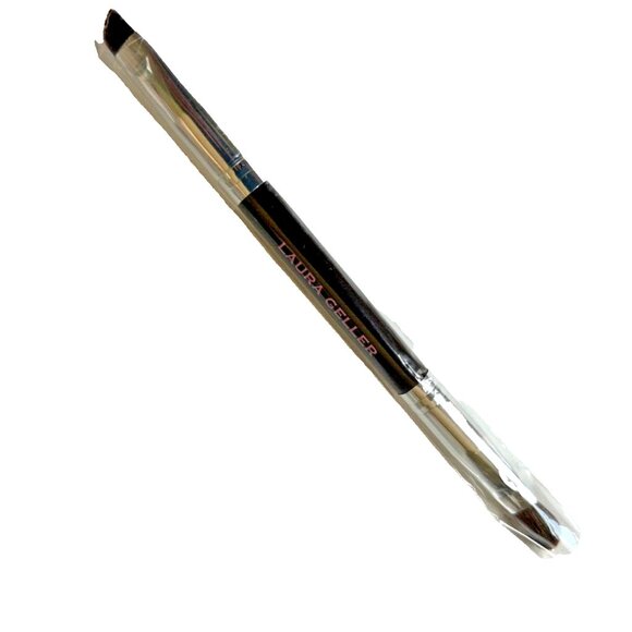 LAURA GELLER MAKEUP DOUBLE ENDED THIN ANGLE EYELINER SHADER BLENDING BRUSH NIP - Picture 1 of 1